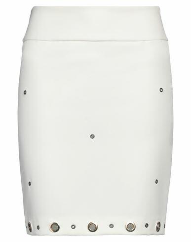 Rinascimento Woman Mini skirt White Polyester, Elastane Cover