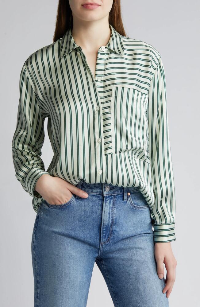 Rails Spencer Stripe Silk Shirt in Eden Stripe Cover