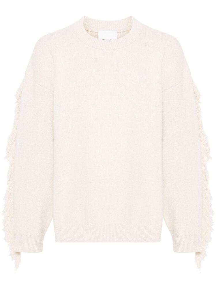 Nanushka fringed crew-neck jumper - Neutrals Cover