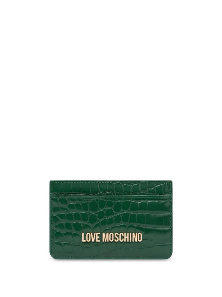 Love Moschino logo-lettering wallet - Green Cover