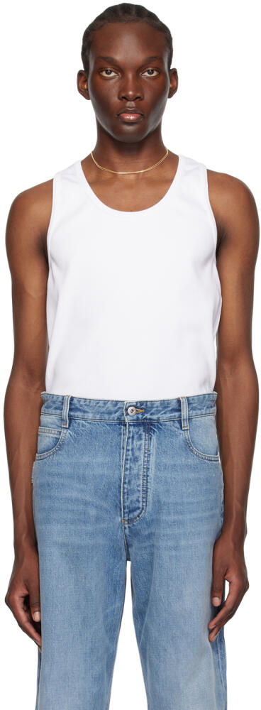 Bottega Veneta White Rib Tank Top Cover