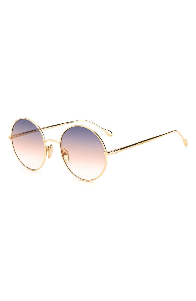 Isabel Marant 54mm Gradient Round Sunglasses in Rose Gold/Grey Shaded Pink Cover