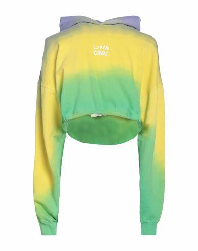 Livincool Woman Sweatshirt Yellow Cotton Cover