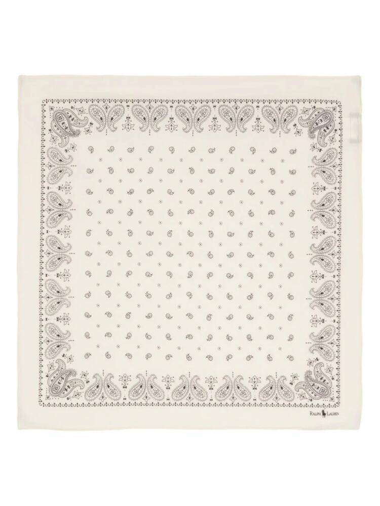 Polo Ralph Lauren paisley-print cotton scarf - Neutrals Cover