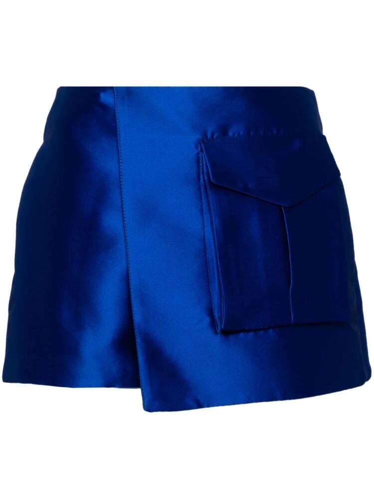 Isabel Sanchis flap-pockets wrap shorts - Blue Cover