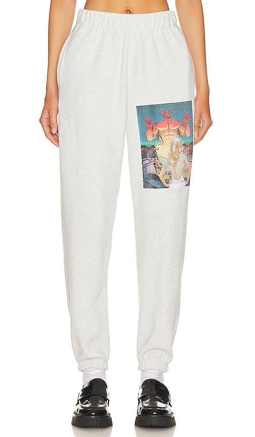 Boys Lie Hatchet Cemetery Interlock Sweatpants in Light Grey Cover