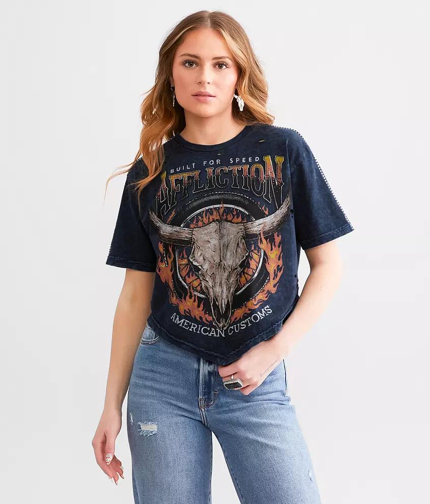 Affliction American Customs Midwest Run Cropped T-Shirt Cover