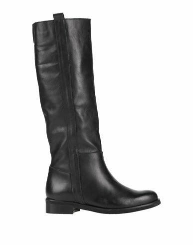 Divine Follie Woman Boot Black Leather Cover