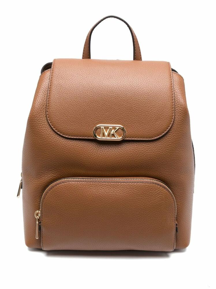 Michael Michael Kors logo-plaque leather backpack - Brown Cover