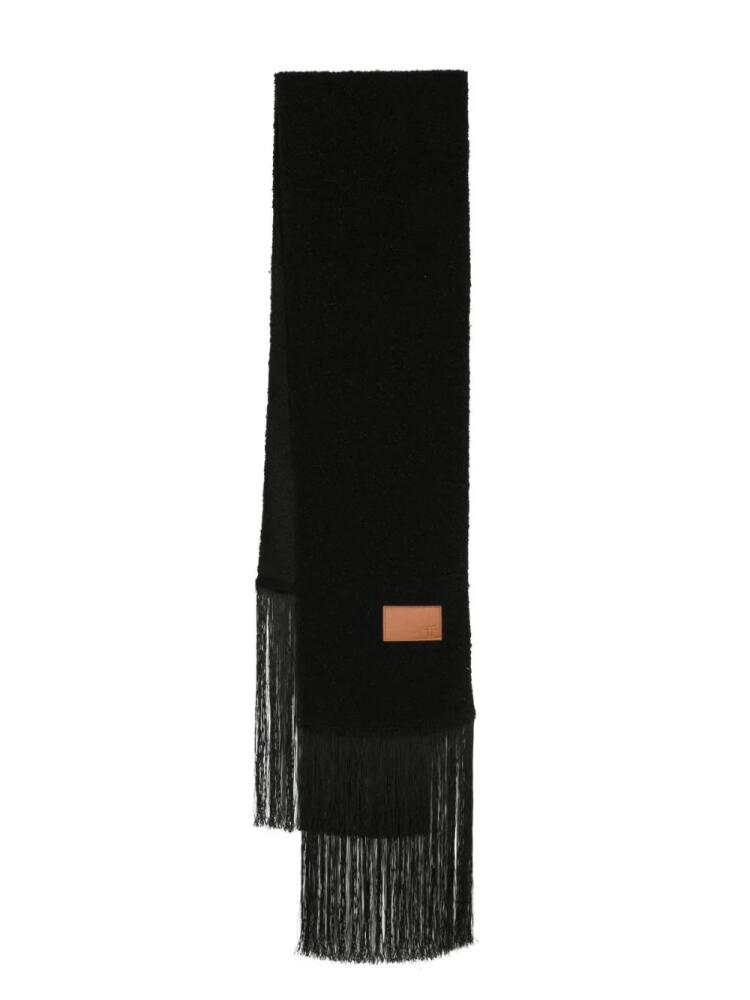 Forte Forte fringed knitted scarf - Black Cover