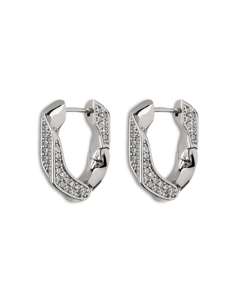 Luv Aj Pave Cuban Link Hoop Earrings Cover