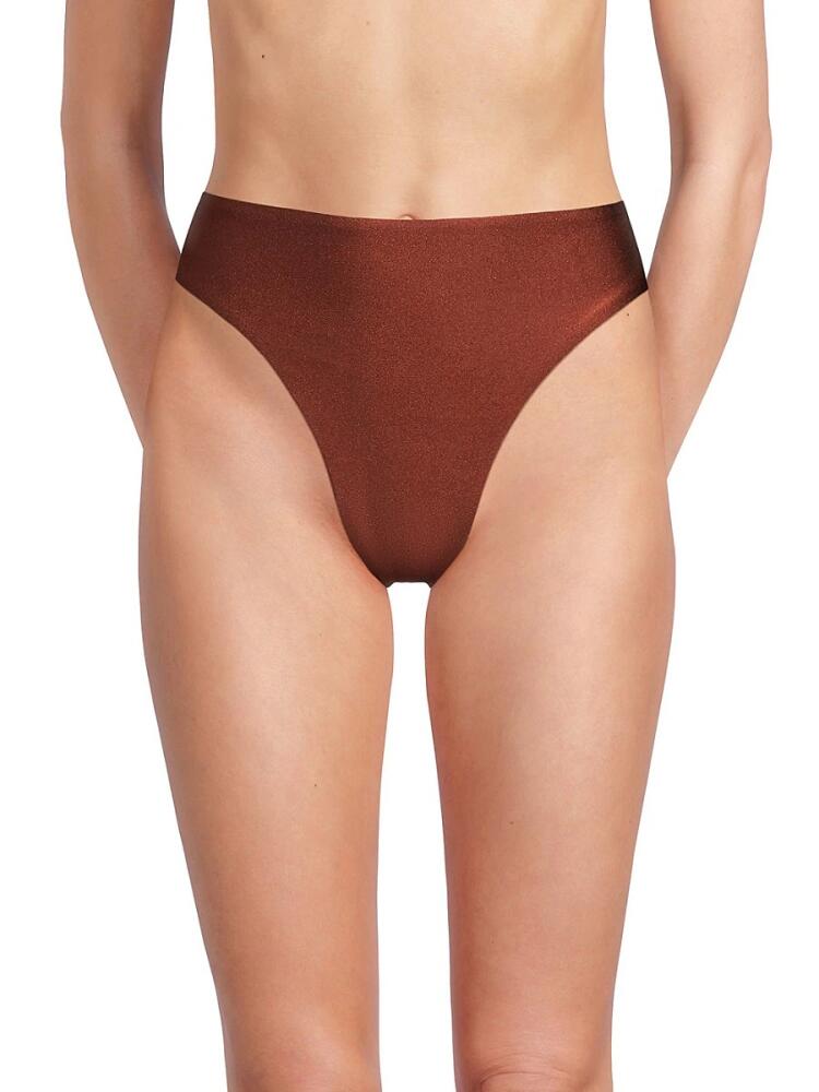 Andrea Iyamah Women's Liva Solid Bikini Bottom - Chocolate Cover