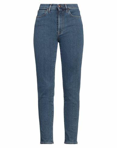 3x1 Woman Jeans Blue Cotton, Polyester, Elastane Cover