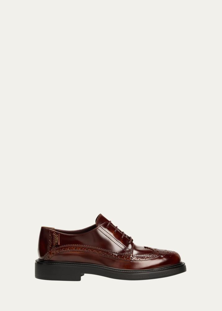 Tod's Gomma Leather Wing-Tip Oxford Loafers Cover