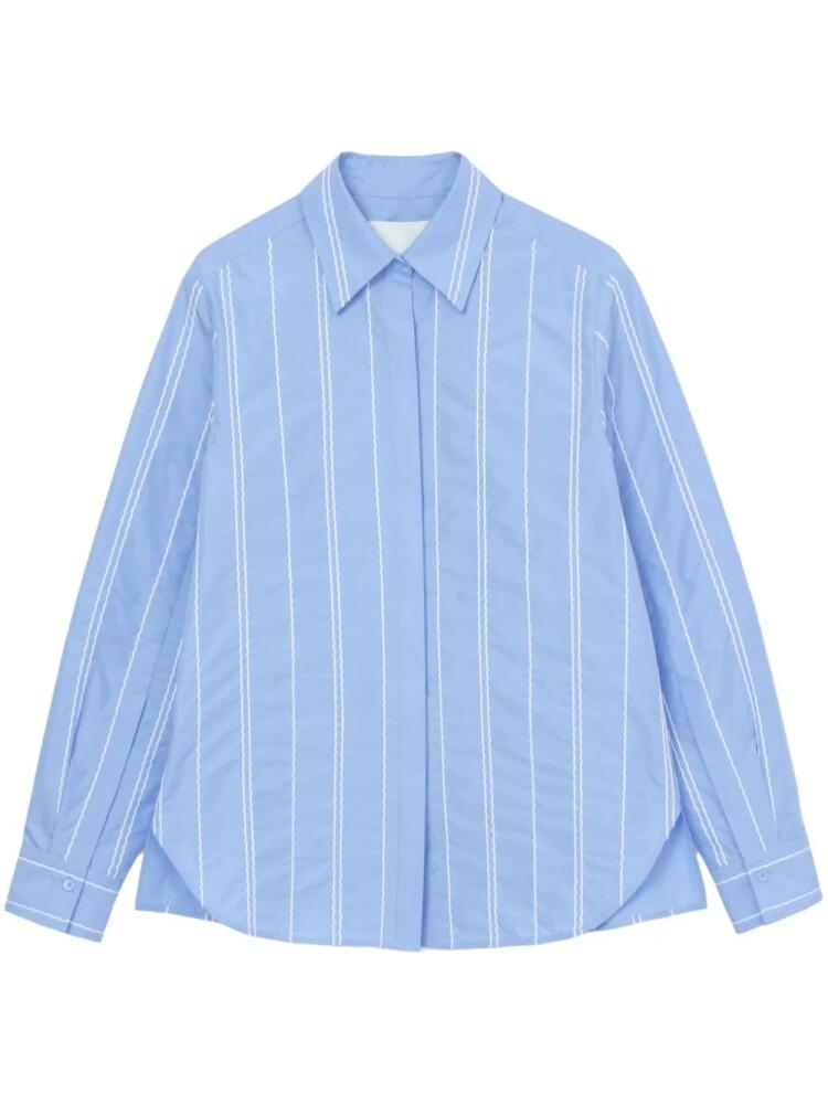 3.1 Phillip Lim stripe-pattern cotton-blend shirt - Blue Cover