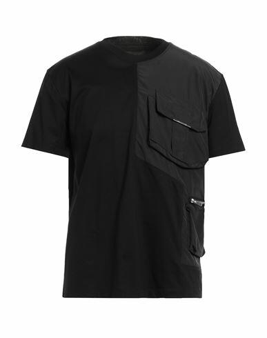 Les Hommes Man T-shirt Black Cotton, Polyester Cover