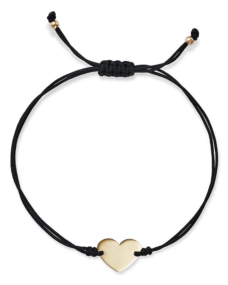 Moon & Meadow 14K Yellow Gold Polished Heart Cord Bolo Bracelet - Exclusive Cover