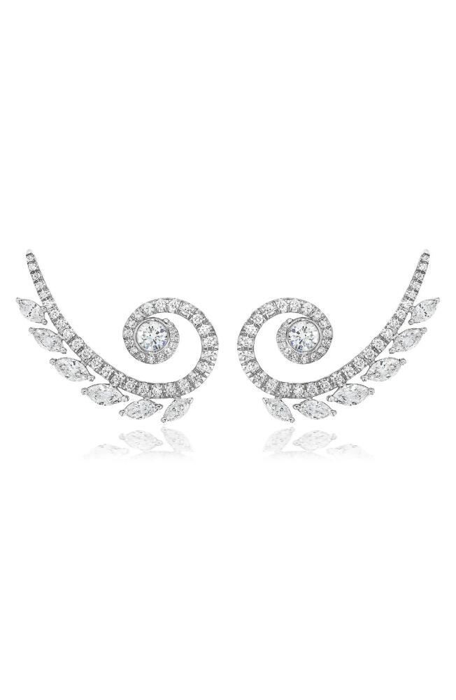 Mindi Mond Icon Diamond Fibonacci Earrings in 18K White Gold Cover