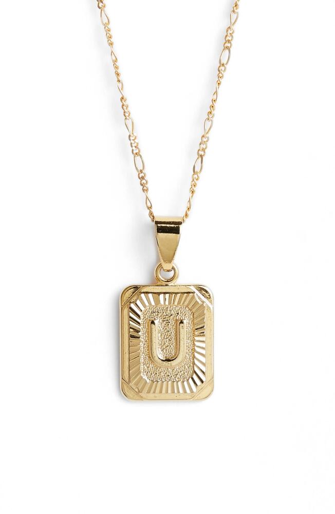 Bracha Initial Pendant Necklace in Gold-U Cover