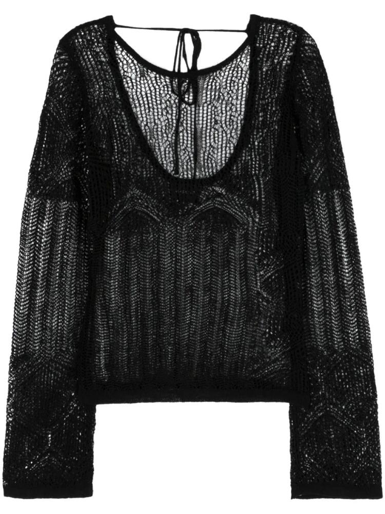 HERSKIND Kent open-knit top - Black Cover