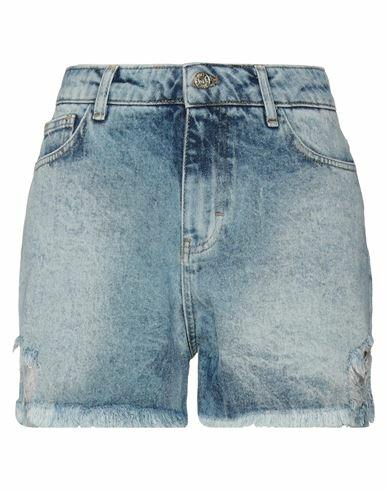 Twinset Woman Denim shorts Blue Cotton Cover