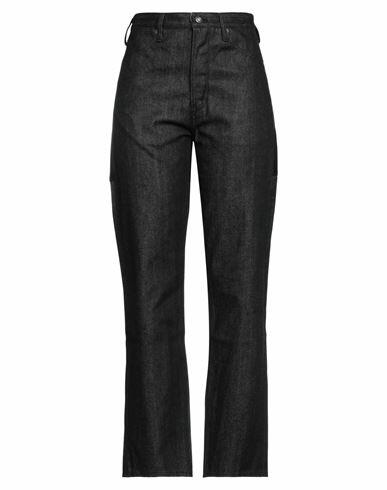 Jil Sander+ Woman Jeans Blue Cotton, Calfskin Cover