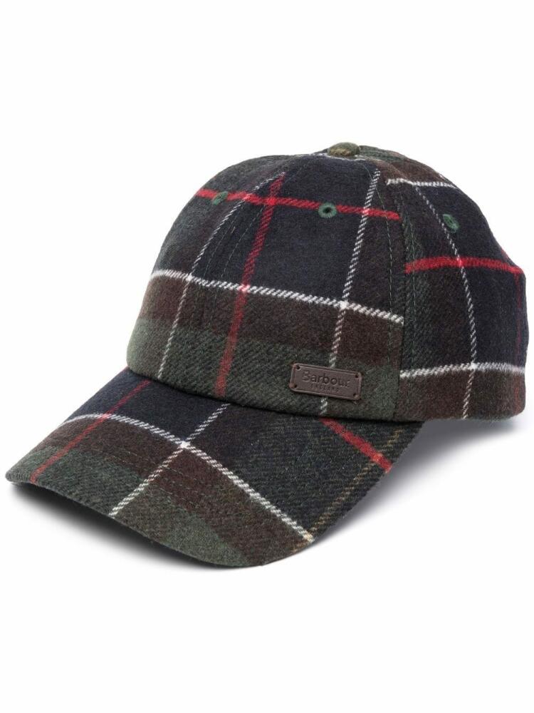 Barbour tartan check print cap - Green Cover