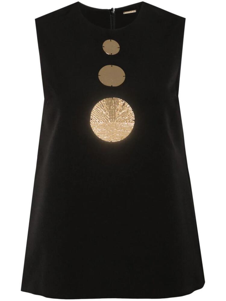 Alexis Amell coin-detail tank top - Black Cover