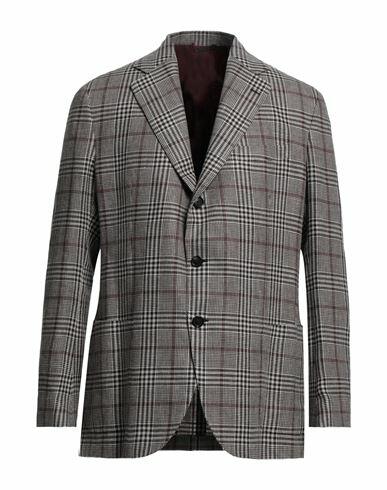 De Petrillo Man Blazer Grey Linen, Wool Cover