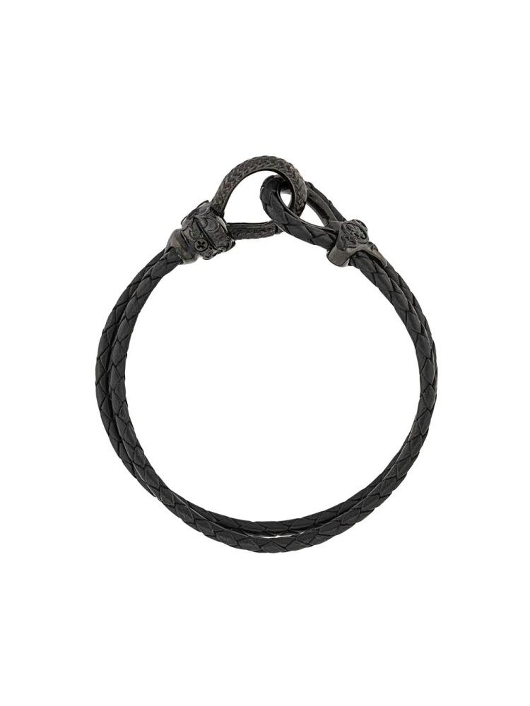 Nialaya Jewelry wrap-around leather bracelet - Black Cover