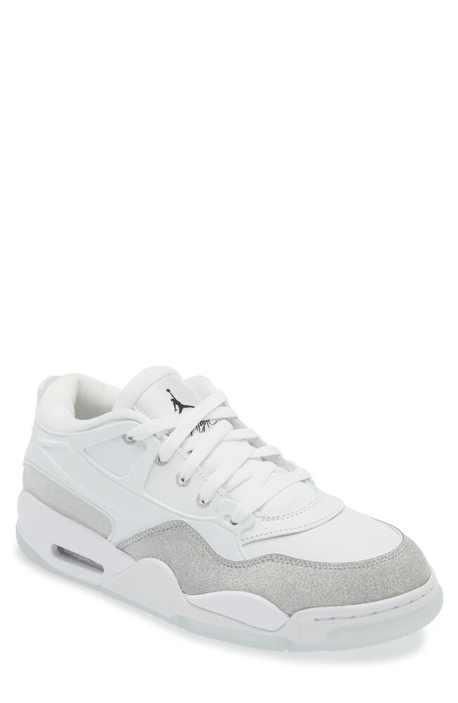 Air Jordan 4RM Sneaker in White/White/Metallic Silver Cover