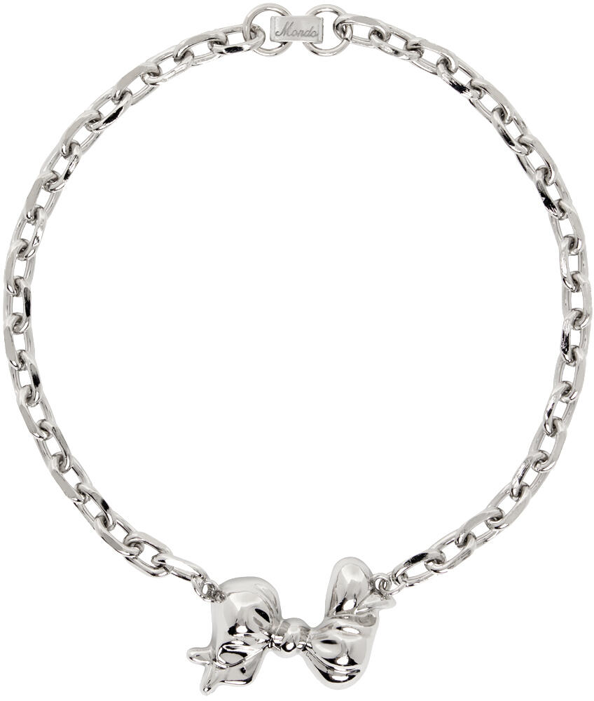 Mondo Mondo Silver Bow Choker Cover