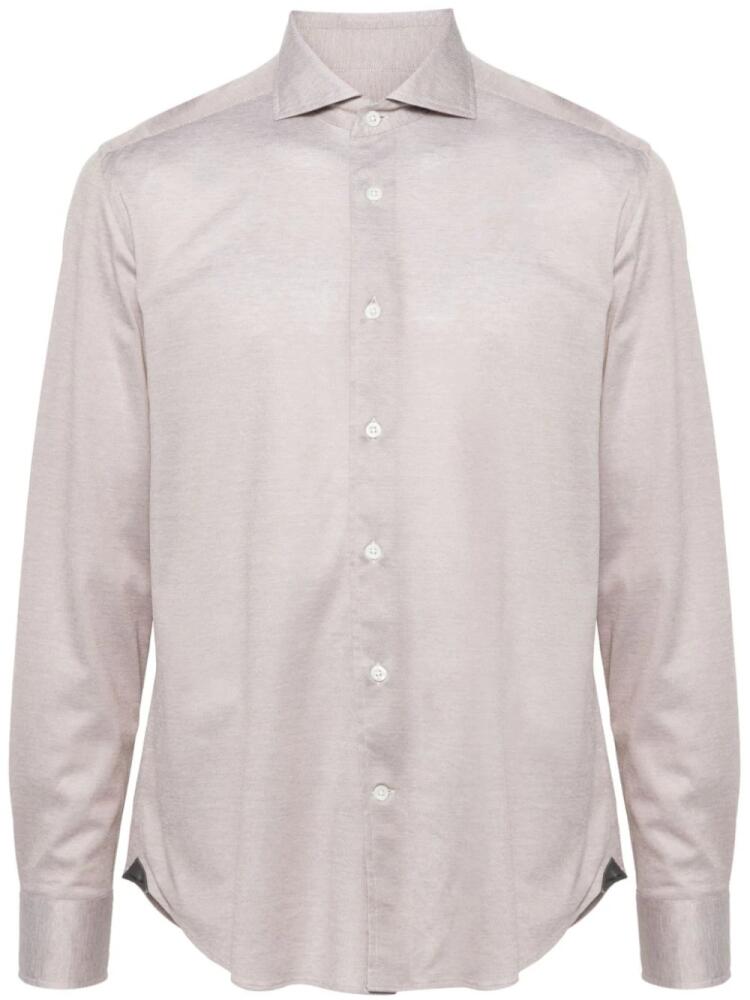 Corneliani long-sleeves cotton shirt - Neutrals Cover