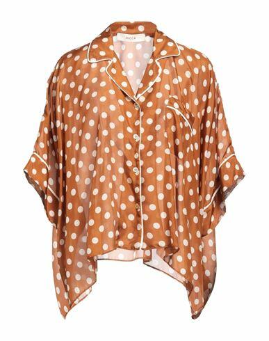 Jucca Woman Shirt Brown Silk Cover