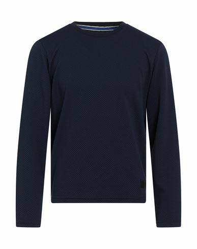 Gaudì Man Sweater Navy blue Polyester, Elastane Cover