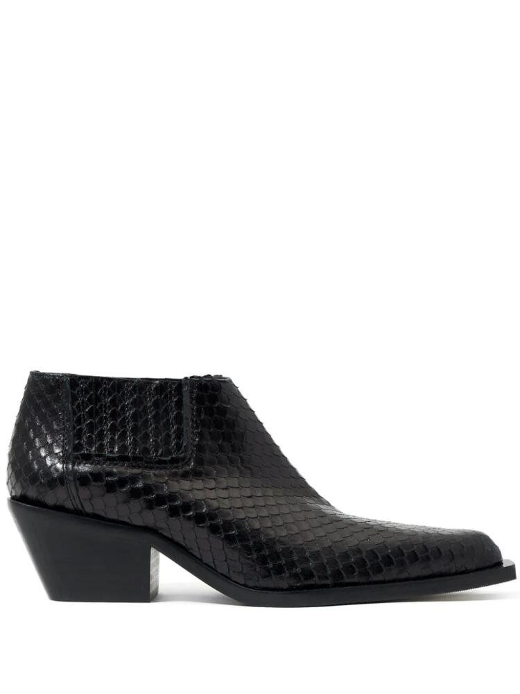 Bimba y Lola snakeskin cowboy ankle boots - Black Cover