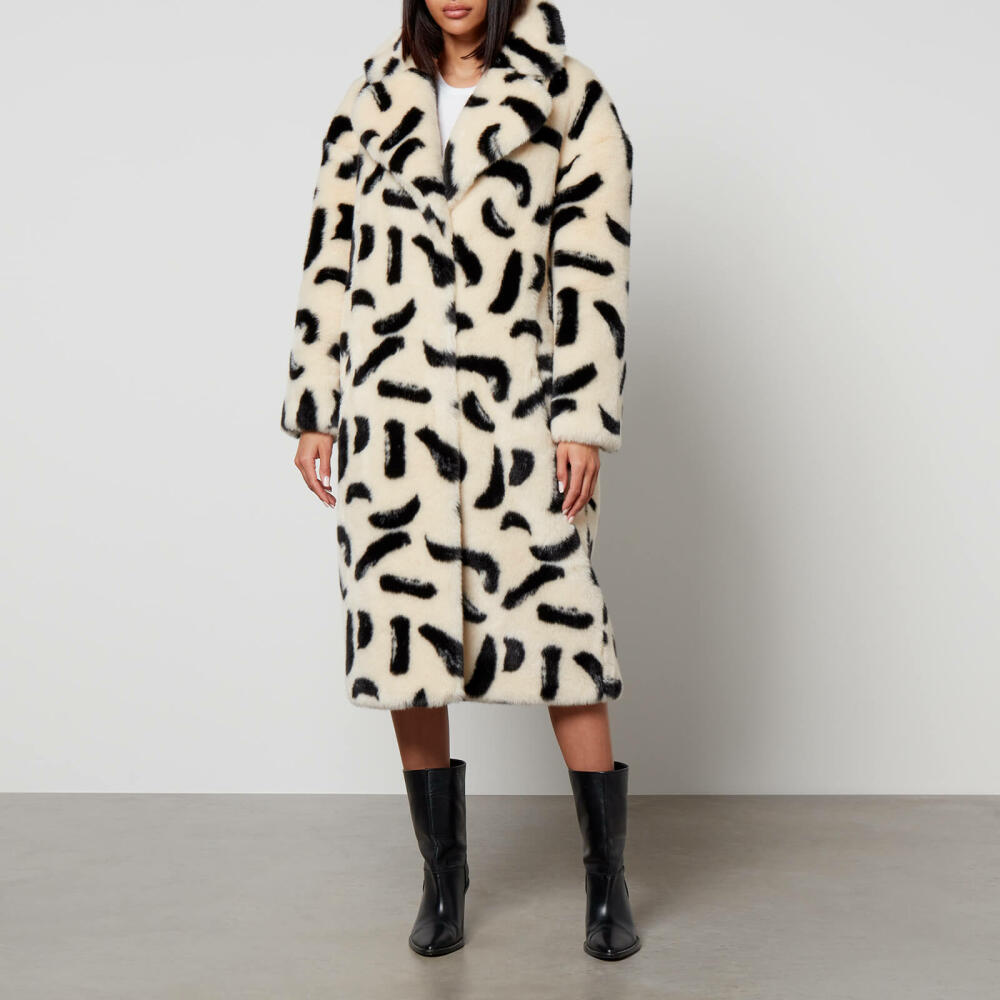 Jakke Katie Printed Faux Fur Coat Cover