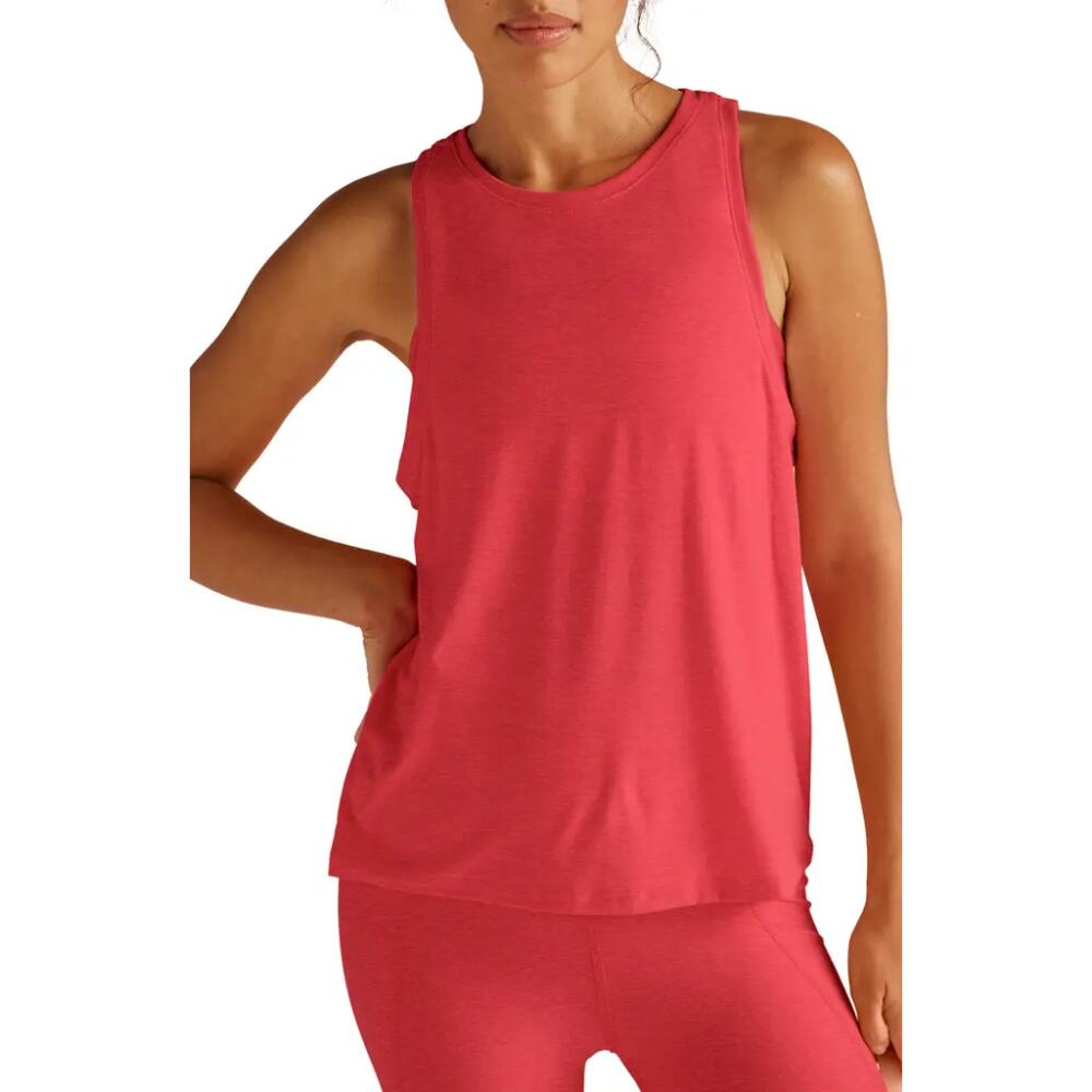 Beyond Yoga Featherweight Rebalance Tank in Coral Glow Heather Cover