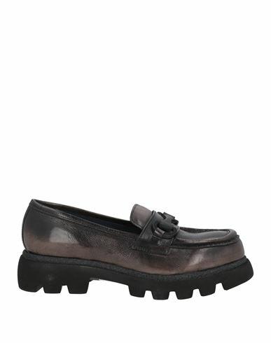 Calpierre Woman Loafers Steel grey Soft Leather Cover