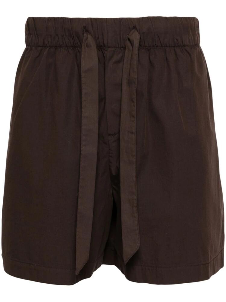 TEKLA Pyjamas poplin shorts - Brown Cover