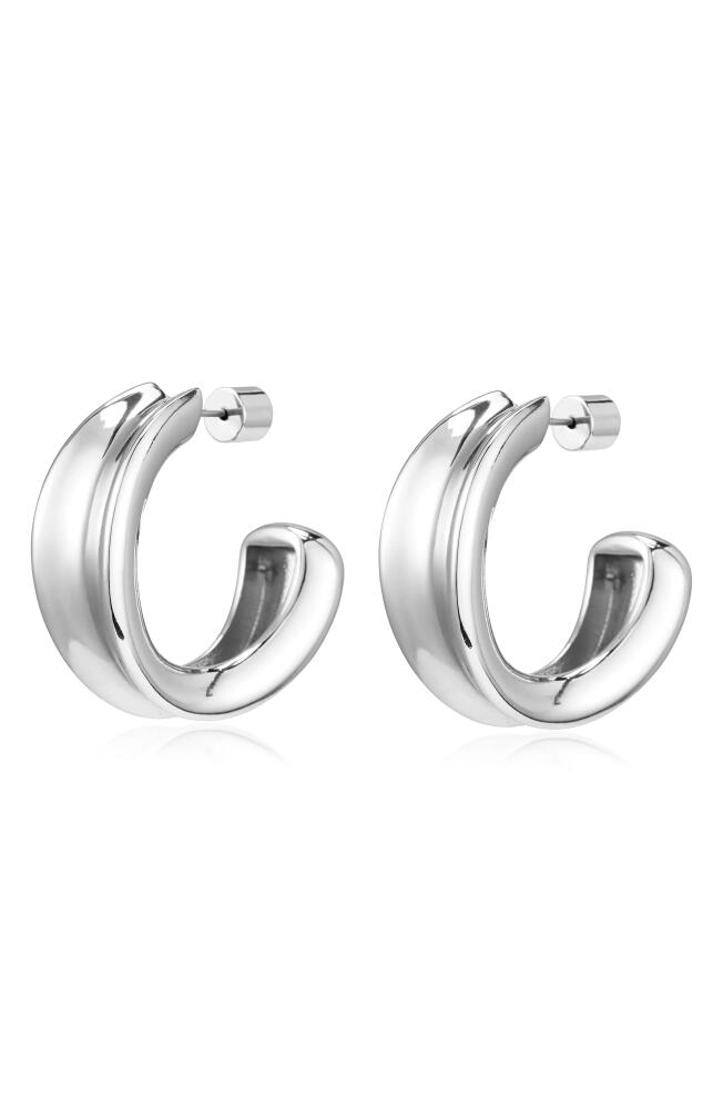 Jenny Bird Doune Hoop Earrings in Silver Cover