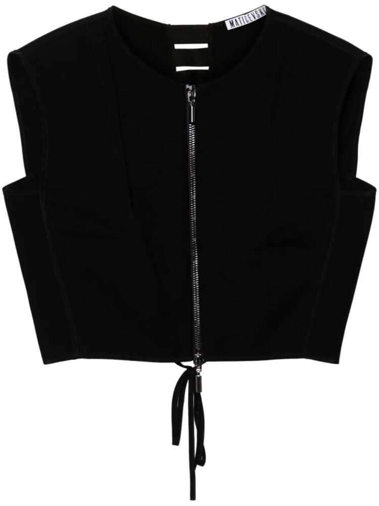 Maticevski sleeveless cropped top - Black Cover