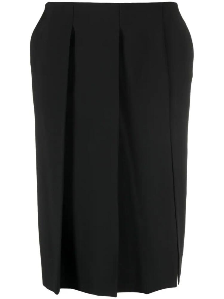 Sportmax pleated virgin wool skirt - Black Cover