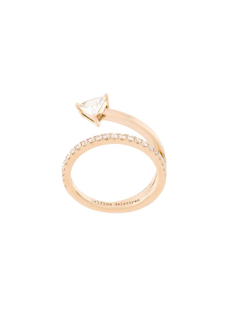 Delfina Delettrez 18kt champagne gold Marry Me diamond ring - Metallic Cover