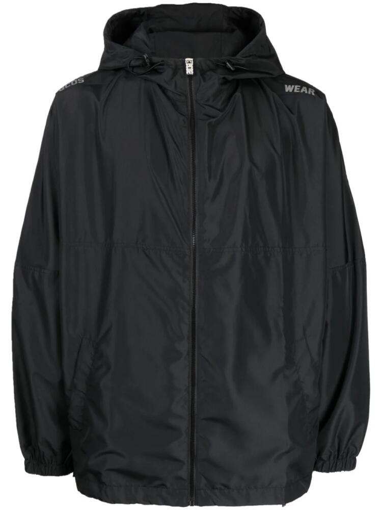 GCDS hooded lightweight jacket - Black Cover