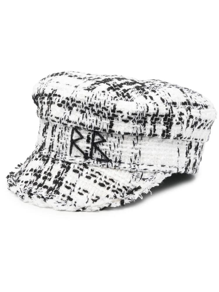 Ruslan Baginskiy bouclé baker boy cap - White Cover