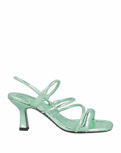 Sandro Woman Sandals Light green Leather Cover