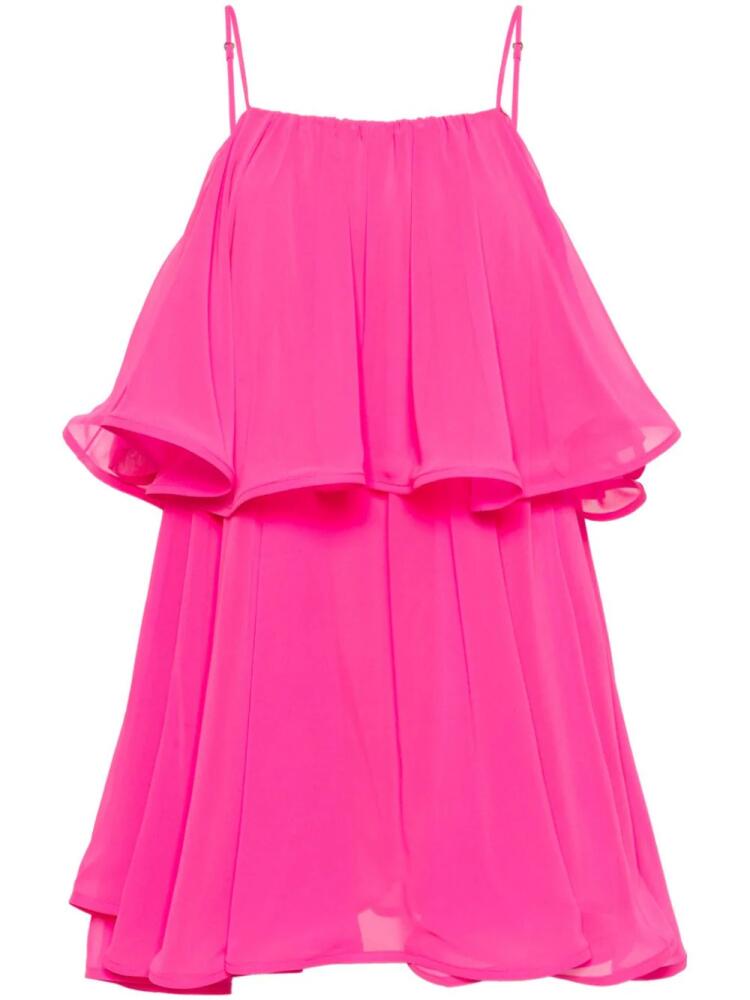 NISSA layered chiffon minidress - Pink Cover