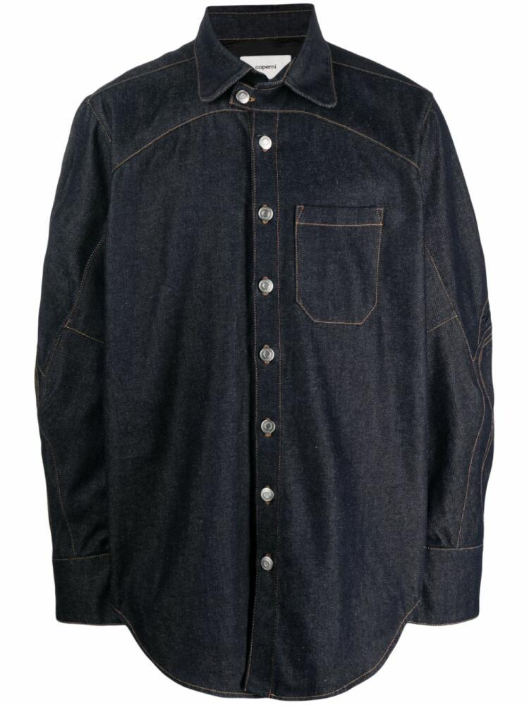 Coperni drop-shoulder denim shirt - Blue Cover