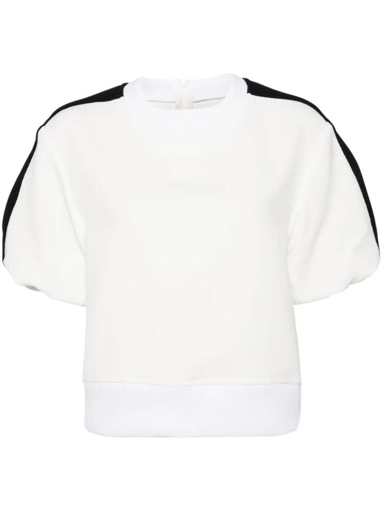 sacai puff-sleeved T-shirt - White Cover